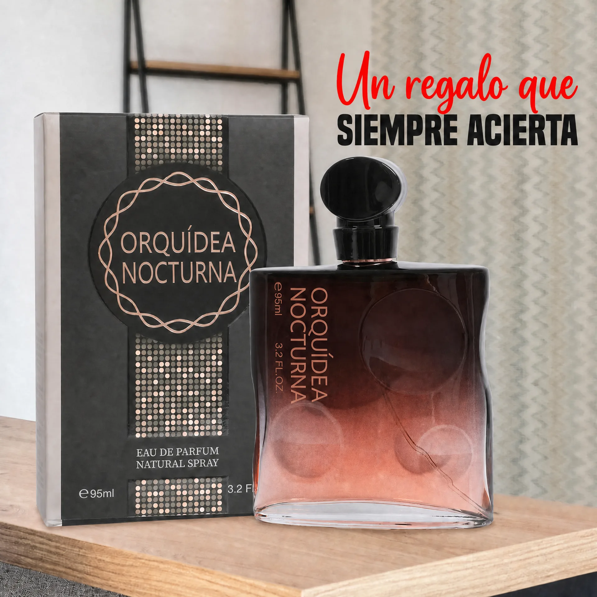Orquídea Nocturna con su caja, una opción de regalo para mujer