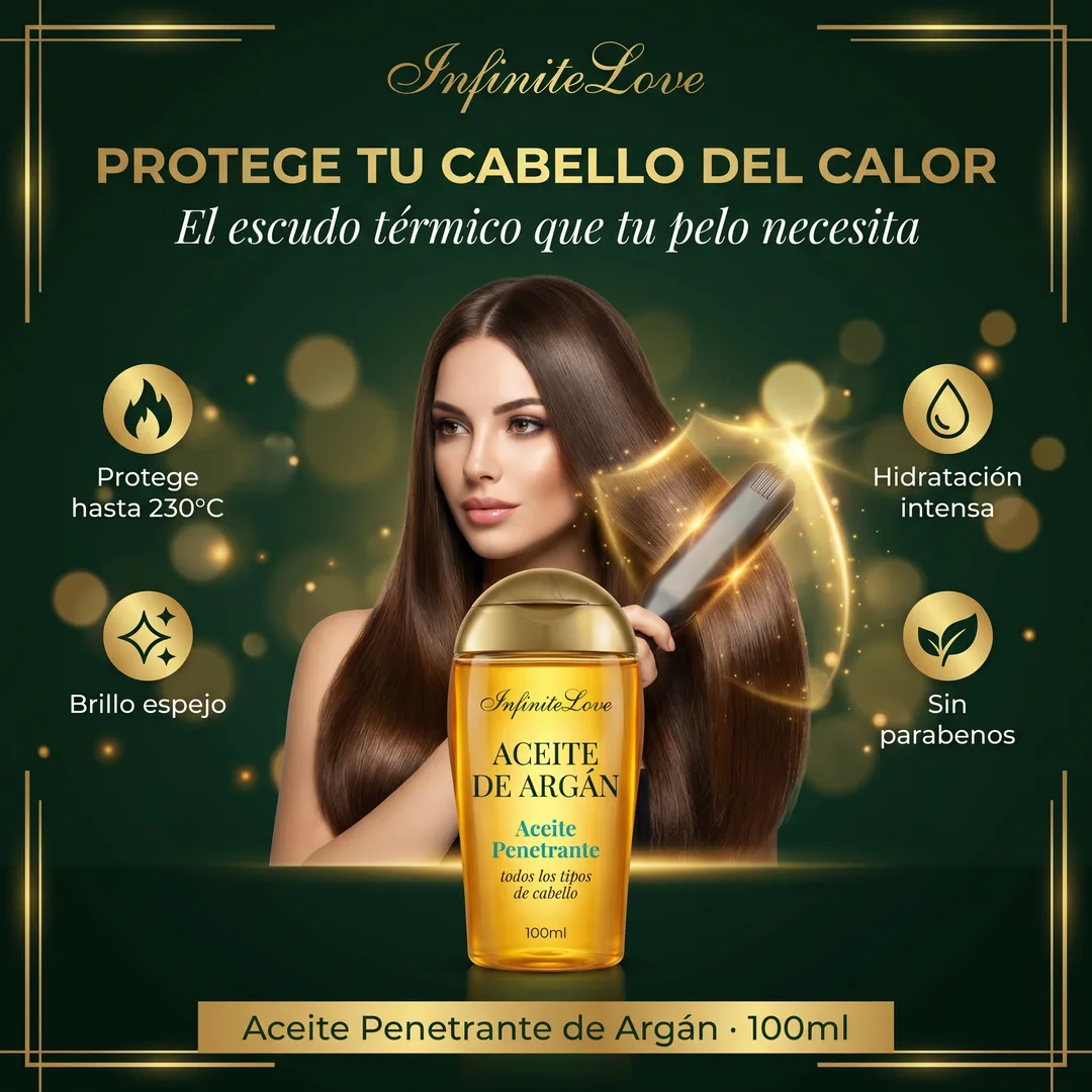 Aceite de Argán Reparador – Brillo, Suavidad y Cabello Sin Frizz