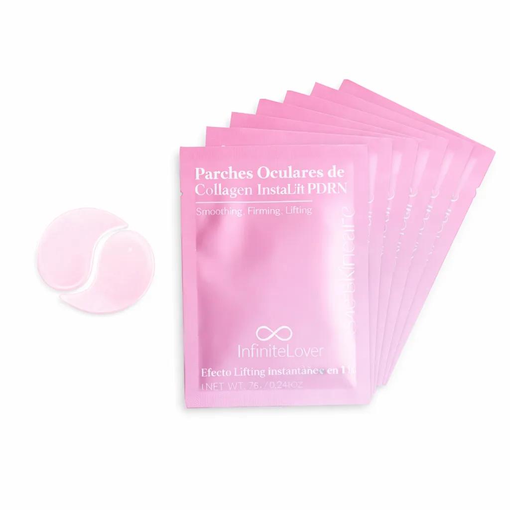 Parches de Ojos Coreanos Instantáneos con ADN Regenerativo y Colágeno para Bolsas, Ojeras y Patas de Gallo en 10 Minutos