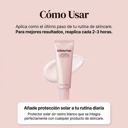 InfiniteSun - Protector Solar Facial Colágeno y Glow SPF 50