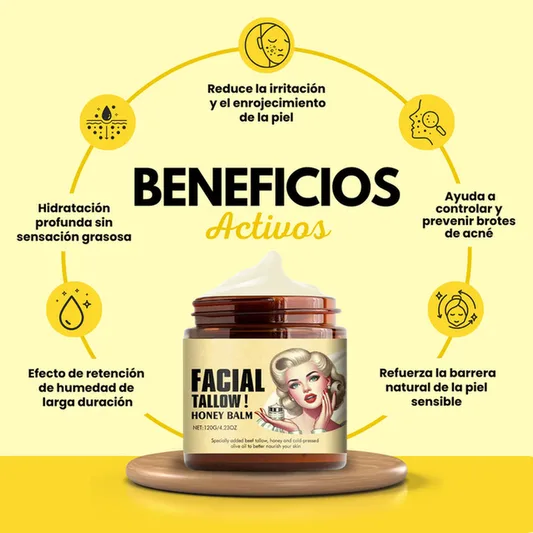 Bálsamo de Sebo de Res Para Reparación de Barrera y Piel Seca/Sensible
