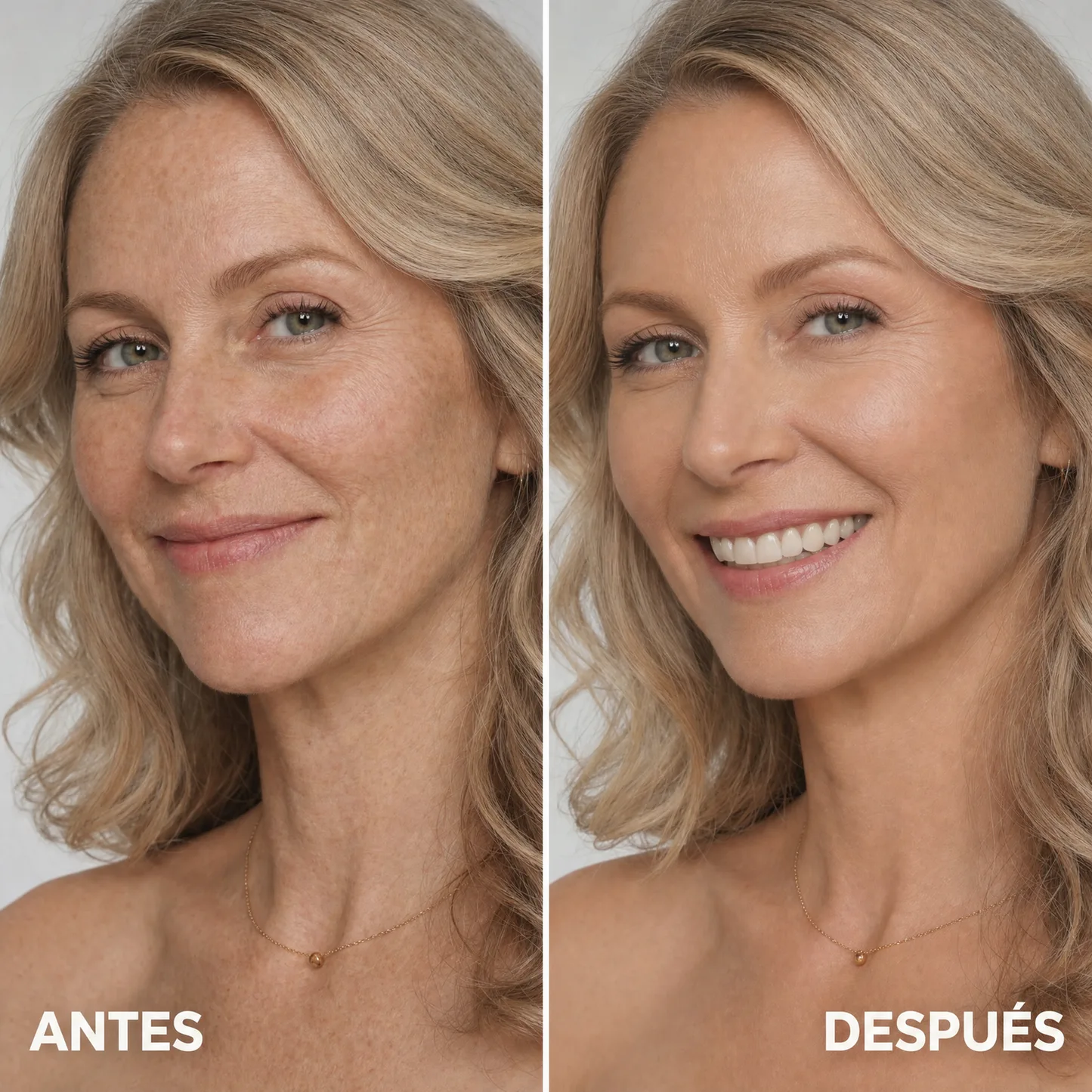 Antes y Después - Mujer rubia
