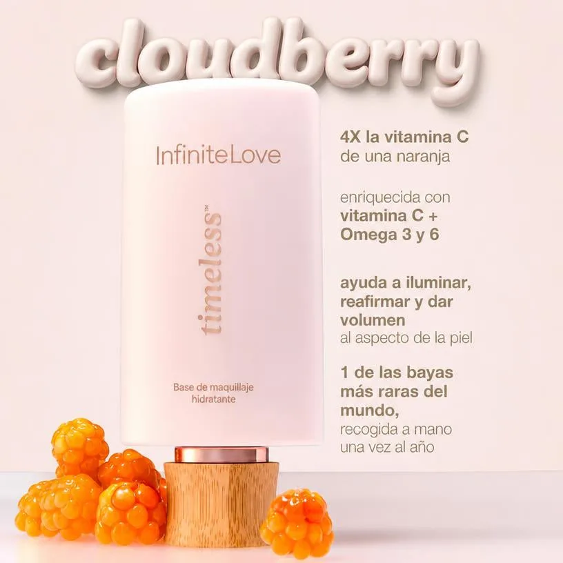 Base de Maquillaje Hidratante Timeless · Sérum 24h + Brocha de Regalo