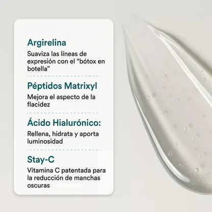 Suero Facial 4 en 1 con Vitamina C y Péptidos para Arrugas, Flacidez y Manchas