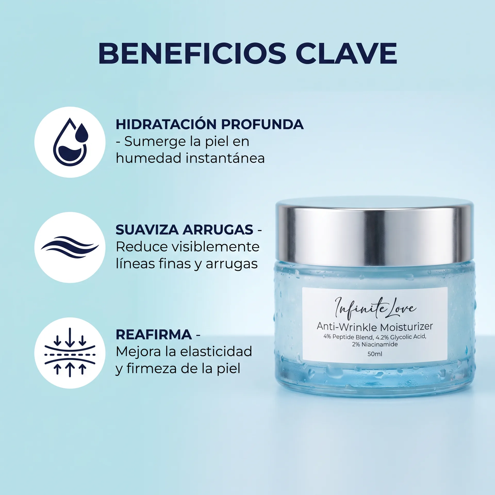 Beneficios de la crema antiarrugas InfiniteLove