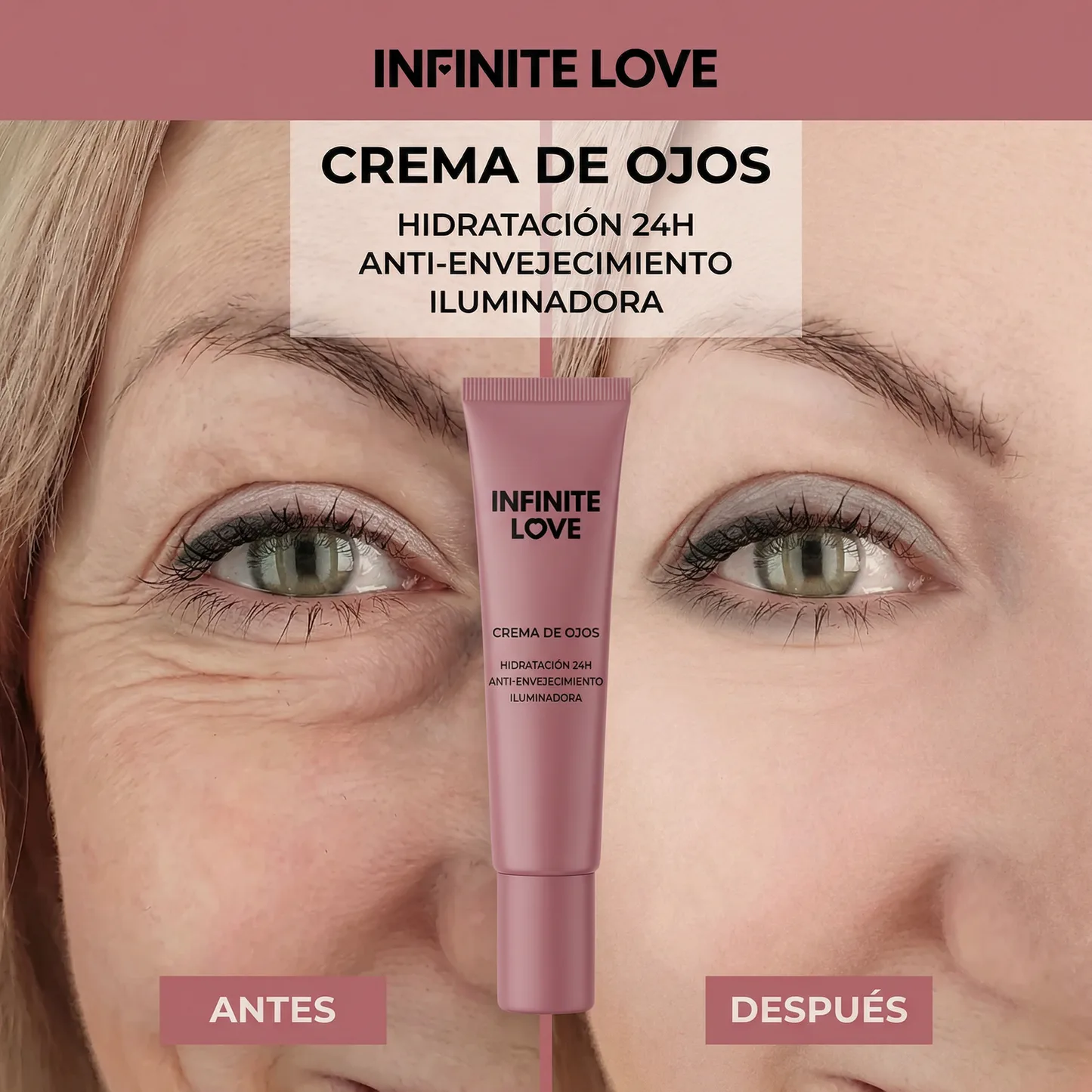 Contorno de Ojos 'Bakuchiol Eye Repair' (Retinol Vegano) con Aplicador de Cerámica Fría para Ojeras, Arrugas y Bolsas