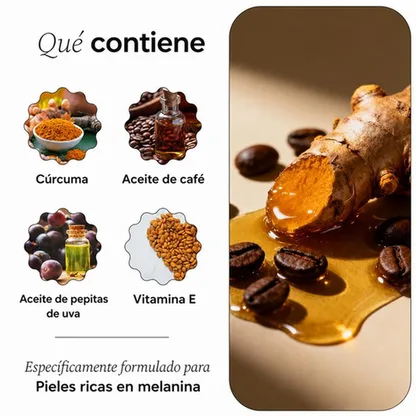 Aceite Corporal Iluminador Antimanchas Cúrcuma Vitamina C Ácido Kójico 240ml