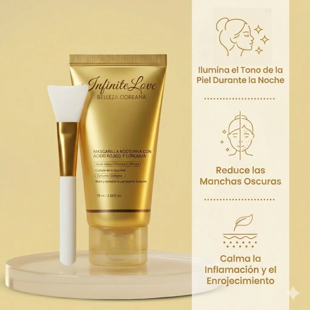 GoldMask — Mascarilla Nocturna Peel-Off de Cúrcuma y Ácido Kójico