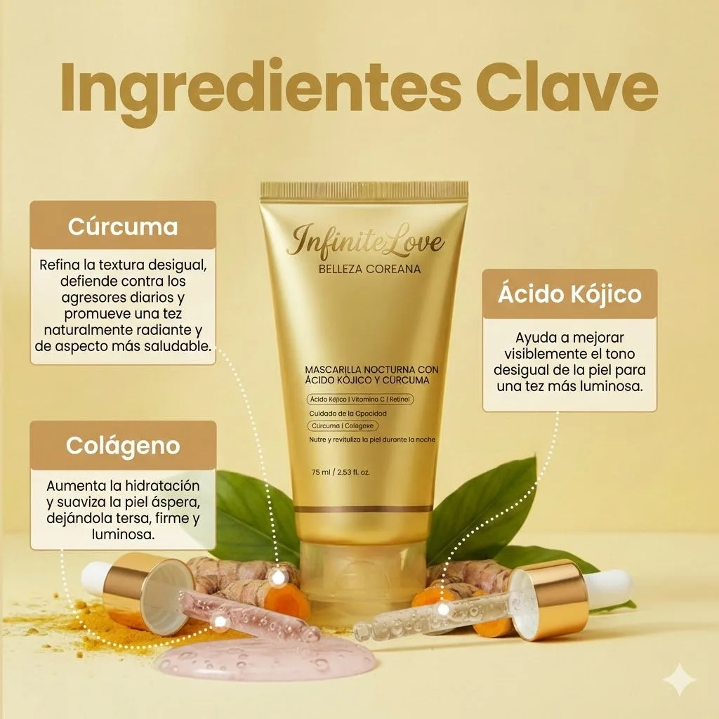 GoldMask — Mascarilla Nocturna Peel-Off de Cúrcuma y Ácido Kójico